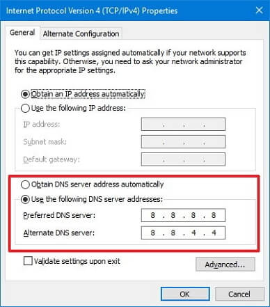 在 windows 上更改 dns