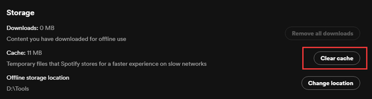 清除 spotify 快取桌面