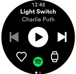 在 galaxy watch 上控制 spotify