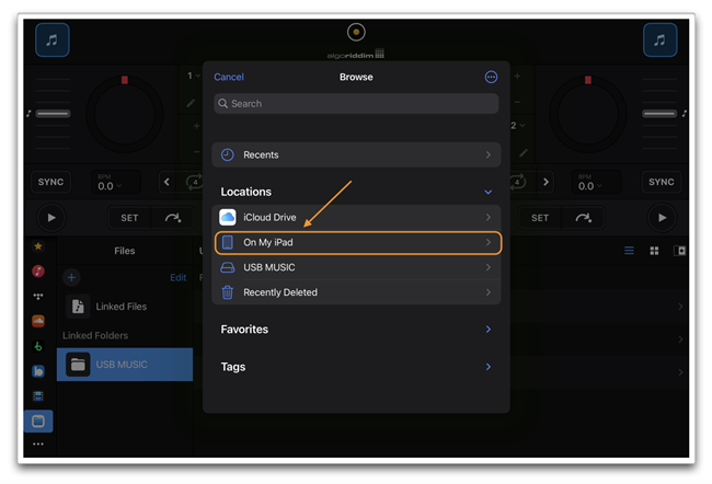 我的 ipad 上的 djay pro ai ios