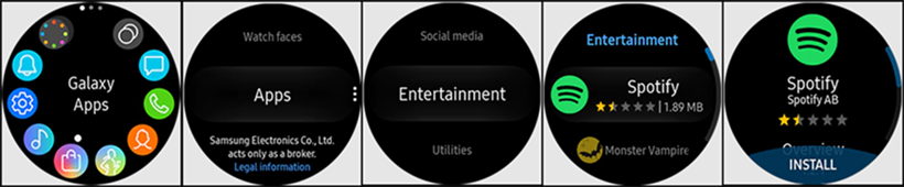 為 galaxy watch 安裝 spotify