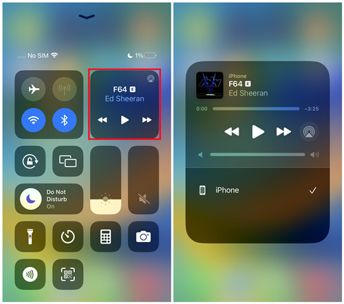 ios apple music 控制中心 airplay