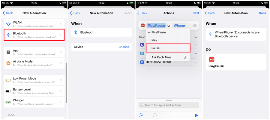 ios 連線藍牙時快速暫停