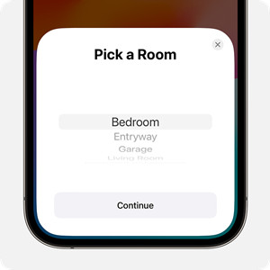 iphone 主畫面 homdpod 選擇一個房間