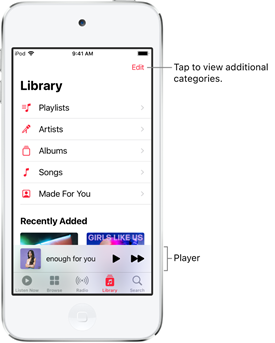 ipod touch apple music 庫