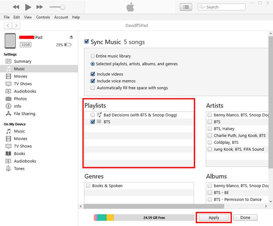 itunes ipad 同步音樂