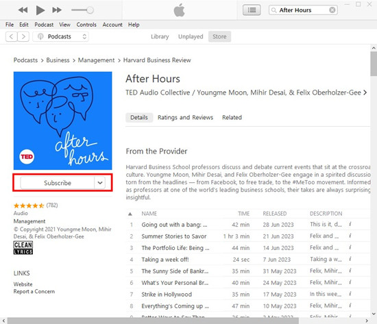 itunes 訂閱播客