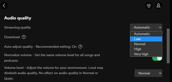 spotify 桌面音訊品質串流品質低