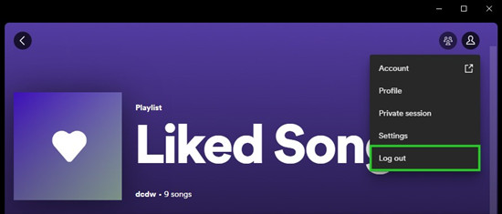 spotify 桌面登出