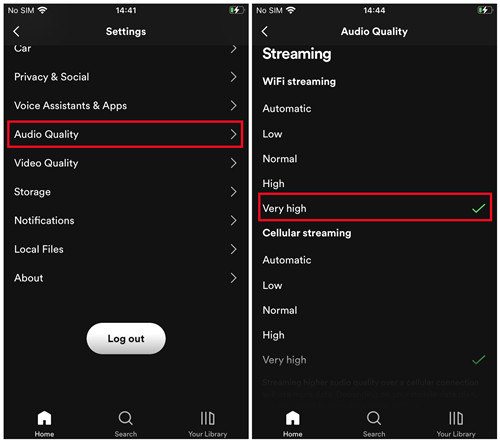spotify 行動音訊品質串流媒體非常高
