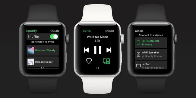 透過 iphone 在 apple watch 上使用 spotify