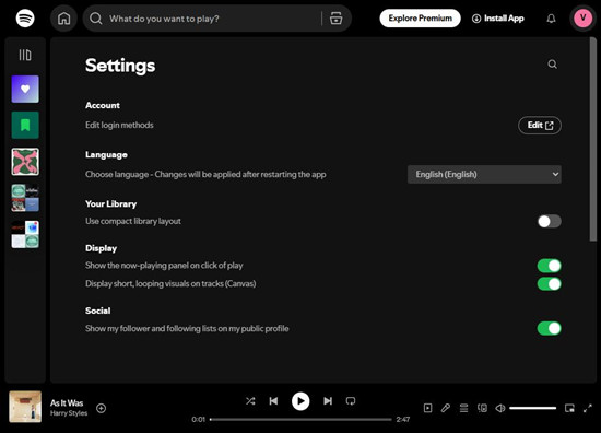 spotify 網路播放器設定