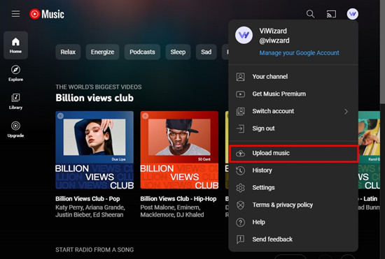 youtube music 上傳音樂